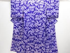 大正ロマン 錦紗流水に草花模様着物